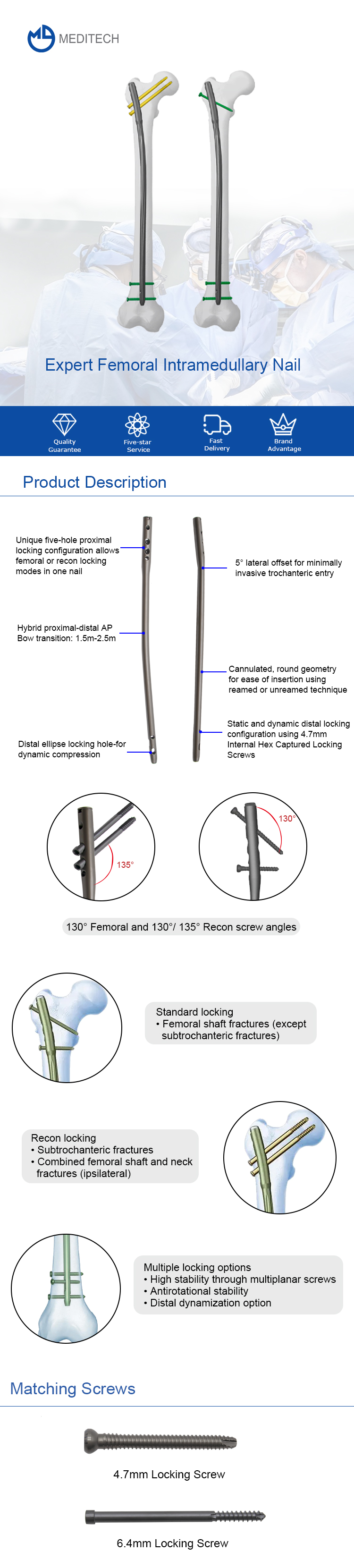 Expert Femoral Intramedullary Nail Manufacturer - CZMEDITECH
